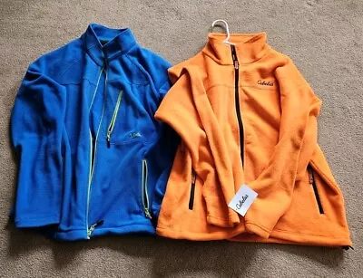Cabelas Fleece Jackets Hunter Orange Blue (2) Coats Large New • $29.95