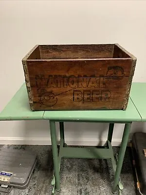 Vintage 1940's National Beer Brewing Co. Baltimore MD Wooden Box Case Crate • $80