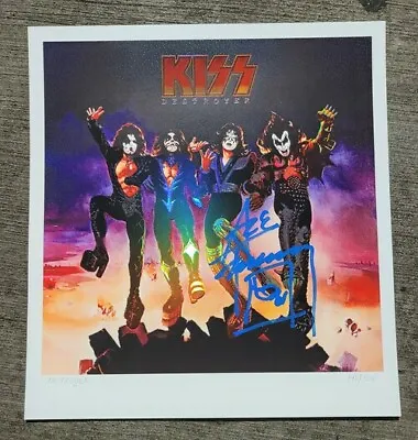 Ace Frehley SIGNED DESTROYER FOIL LITHOGRAPH Poster KISS AUTOGRAPH • £189.98