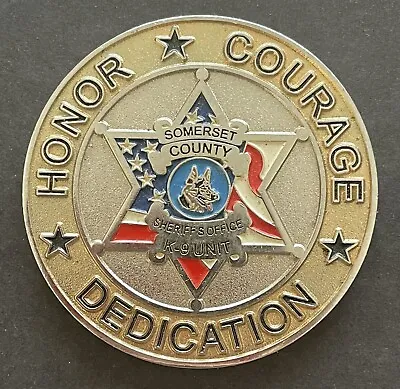 SOMERSET COUNTY NJ K-9 UNIT Challenge Coin ~ 10th ANNIVERSARY • $24.99