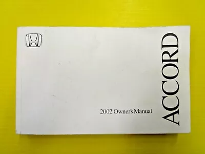 2002 Honda Accord Sedan Owners Owner's Manual All Models OEM Genuine • $4.92