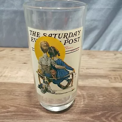 NORMAN ROCKWELL SATURDAY EVENING POST ARBY'S GLASS THE SPOONERS #5 Of 6 • $6