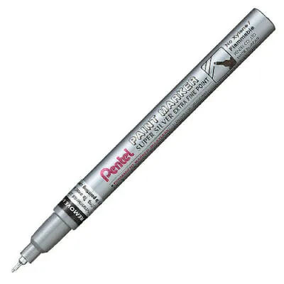 Pentel Permanent Paint Marker - Metallic Silver Extra Fine Tip - 1 2 3 6 12 Pens • £3.59