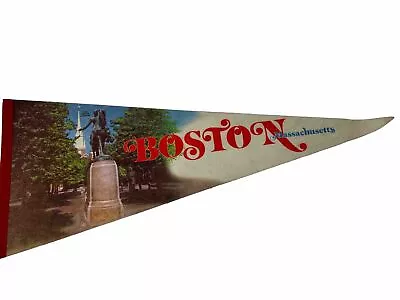 Boston Massachusetts Old North Church Pennant Flag Vintage Horse Monument • $14.99