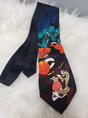 Vintage 1996 Space Jam Taz Monstars Silk Men's Necktie Michael Jordan 90's Retro • $6