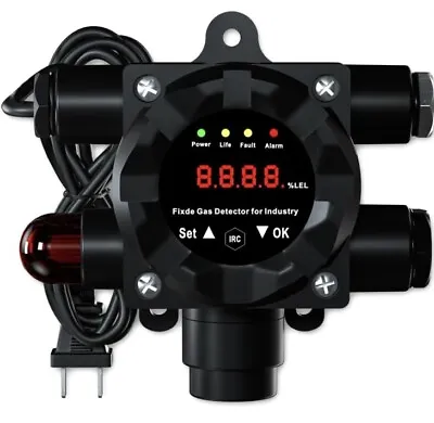 PULITONG Natural Gas DetectorFixed Gas Monitors Audible Visual Alarms NO Remote • $129.99