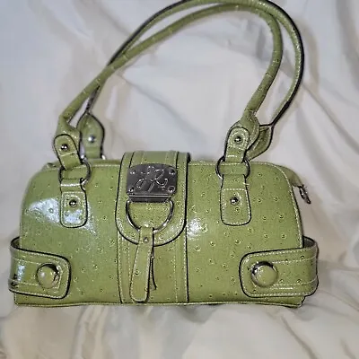 $24.99 • Buy  LR Linear Purse Lime Green Medium Leather Reptile  Outside Pockets Faux Leather