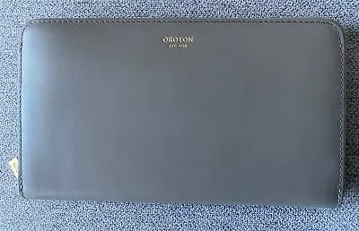 OROTON Women’s Grey With Gold Wallet Clutch -  20cm X 12cm - New Unboxed • $55