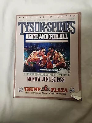 Mike Tyson Vs. Michael Spinks  On-Site Boxing Program 1988 Trump Plaza • $16.99