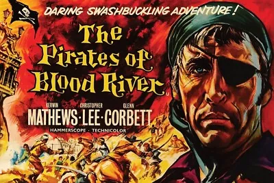 The Pirates Of Blood River Starring Christopher Lee Oliver Reed Marla Landi • £3.50