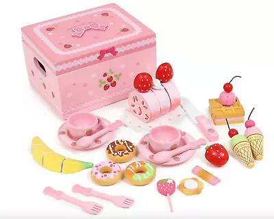 Mother Garden Wooden Toy Wooden Playing House Set Sweet Cafe Ribbon New F/S • $119