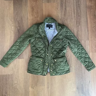 J. Crew Downtown Quilted Field Jacket Green Size XXS • $69.99