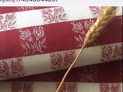 Vintage French Country Linen Beautiful Fabric Textiles • $50