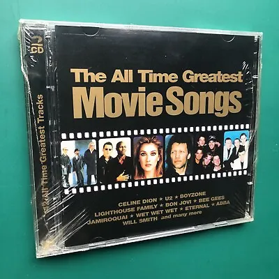 ALL TIME GREATEST MOVIE SONGS Pop Rock Soundtrack 2x CD Aqua ABBA U2 Cher SEALED • £28