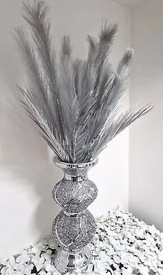Artificial Pampas Grass Palm Feather Flower Bunch Wedding Home Bouquet Decor UK • £5.99