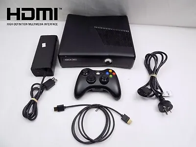 $166.80 • Buy Xbox 360 Slim Black Wi-Fi Console 250gb + HDMI + Genuine Controller + Kinect ...