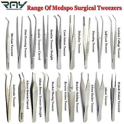 Medspo Surgical Tweezers Pliers Medical Dental Nursing Cotton & Dressing Forceps • $17.10