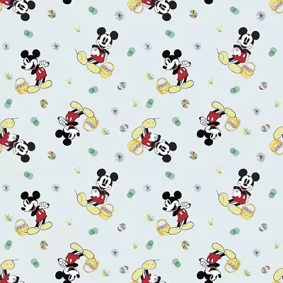 Disney Mickey Mouse Easter Basket Sewing Quilting Cotton Fabric 1/2 Yard • $13.50