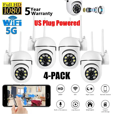 4-Pack Wireless 5G WiFi Security Camera System Smart Outdoor Night Vision 1080P • $49.45