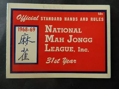 1968-69 National Mah Jongg League Rules  Game Card • $16.95
