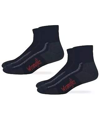 Wrangler Mens All Terrain Gear 70% Merino Wool Quarter Cushion Socks 2 Pair • $16.99