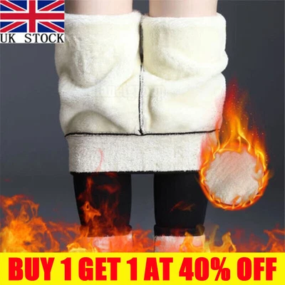 £11.99 • Buy UK Ladies Winter Thick Leggings Pants Fleece Lined Thermal Stretchy Warm Soft;