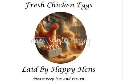 Egg Box Personalised Medium Sticky Labels • £2.90