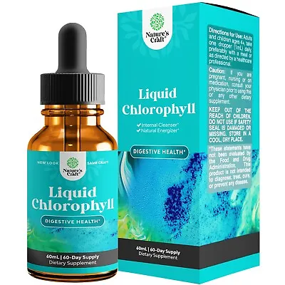 Vegan Liquid Chlorophyll Drops - Super Concentrated Mint Flavored Liquid Drops • $14.04