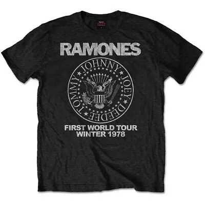 Ramones First World Tour 1978 T-Shirt Black New • $21.96