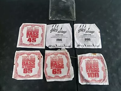  Set Of 6 Assorted Bass Strings - Ernie Ball & GHS Strings  • $24.95