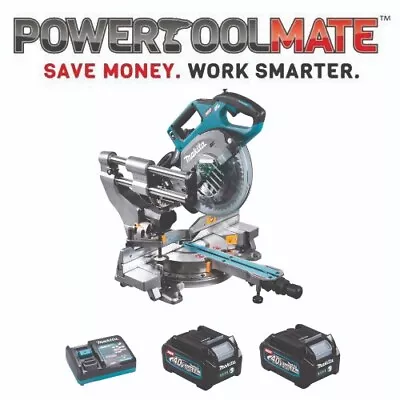 Makita LS002GD202 40V 2x2.5Ah 216mm XGT Brushless Slide Compound Mitre Saw Kit • £973.99