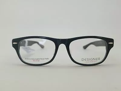 1 Unit New Designer Looks For Less Black Eyeglass Frame 53-18-140 #374 • $91.72