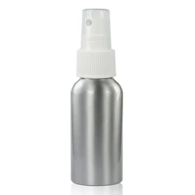 10 X Silver Spray Atomizer Aluminum Refillable Travel Empty Bottles Mist 50ml • £6.50