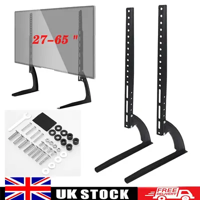 Heavy Duty TV Stand Leg Base Table Desk Top Pedestal Mount 27-65  For Samsung LG • £12.99