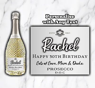 £2.99 • Buy Personalised Champagne / Prosecco / Wine Bottle Label Birthday Wedding