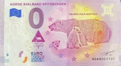 Ticket 0 Euro Norge Svalbard Spitsbergen Norway 2019 Number Various • £10.41