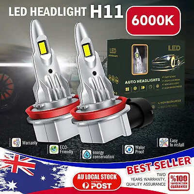 H11 H9 LED Headlight Super Bright Bulbs Kit White 6000K High/Low Beam Headlamp • $35.69