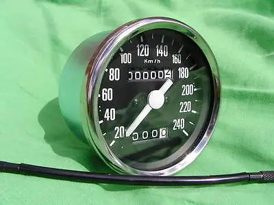 VEGLIA Type Speedo SPEEDOMETER  60-7222K TRIUMPH T140 T160 KMPH Incl Bulbholder • $92.47