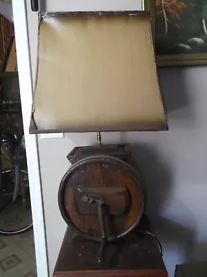 $150 • Buy Primitive Antique Wooden Cylinder Butter Churn - Repurposed Lamp Herbert Blaun