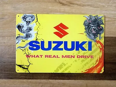 Suzuki Motorcycle Tin Sign  8  X 12  Great For Garage Man Cave Or Office Decor • $13.99