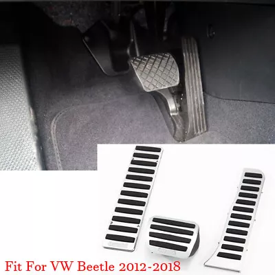 Alloy Accelerator Gas Brake Footrest Pedal Plate Pad Cover Fit For VW Beetle 12+ • $60.67