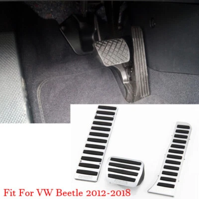 $73.99 • Buy Alloy Accelerator Gas Brake Footrest Pedal Plate Pad Cover Fit For VW Beetle 12+