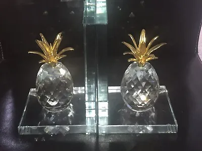 £40 • Buy Rare Lovely Pair Of Crystal Glass Pineapple Bookends/Paperweights
