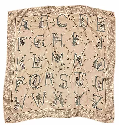 Alphabet Letters Kate Greenaway Silk Scarf Pale Pink Museum Of Fine Arts Boston • $39.99