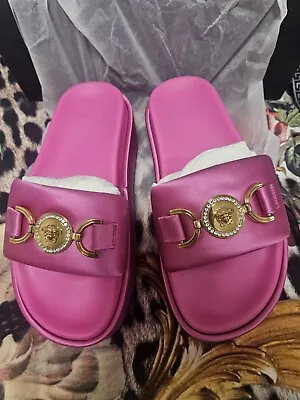 Authentic Pink Versace Platform Slides - Size 37 • $350