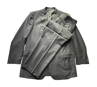 Ermenegildo Zegna Vintage 2pcs Suit Pants Italy Striped 58R EU/48R US Men • $179.99