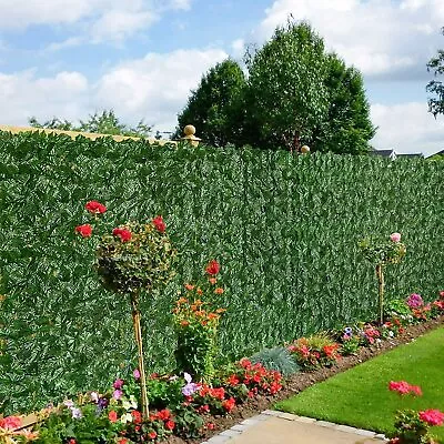 3M Artificial Hedge Fake Ivy Leaf Garden Fence Privacy Screens Landscape Decor • £14.85