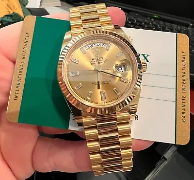 Rolex Day-Date President 40MM 18K Gold 228238 Champagne Diamond Oyster 2018 • $45036