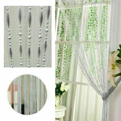 Dew Drop Chain Bead Curtain String Door Room Divider Fly Bug Screen Tassel 1Mx2M • £5.99