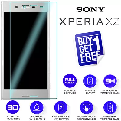 $6.59 • Buy 2 X For Sony Xperia XZ F8332 F8331 Tempered Glass Screen 9H Protector Film Clear